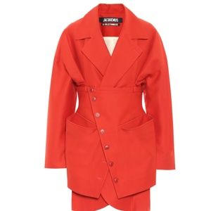 Women's Red La Veste Murano Cotton-blend Blazer